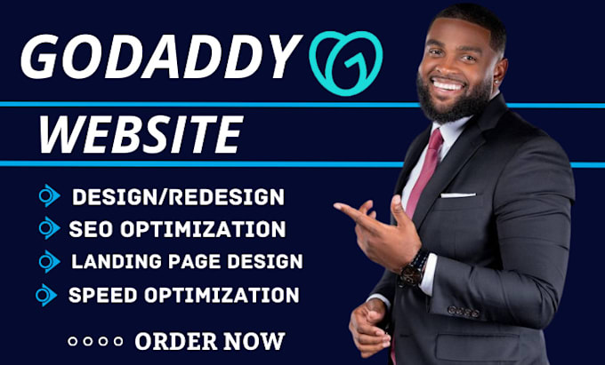 Gig Preview - Design godaddy website develop godaddy website redesign godaddy business website