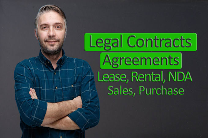 Gig Preview - Legal contracts agreements sales purchase agreements leases rental partnership