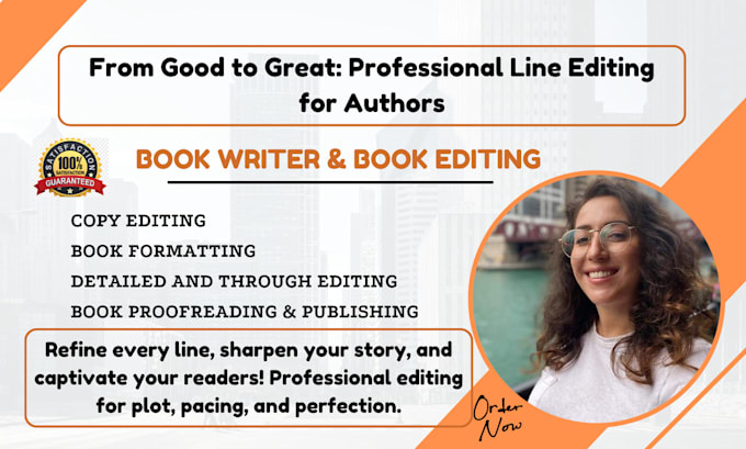 Gig Preview - Be fiction book writer or fiction novel story book editing ebook ghost writer