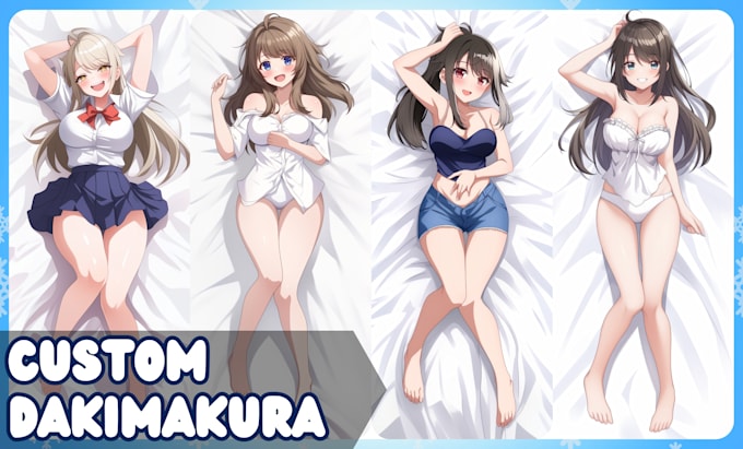 Gig Preview - Draw custom dakimakura body pillow for your oc, anime character, vtuber