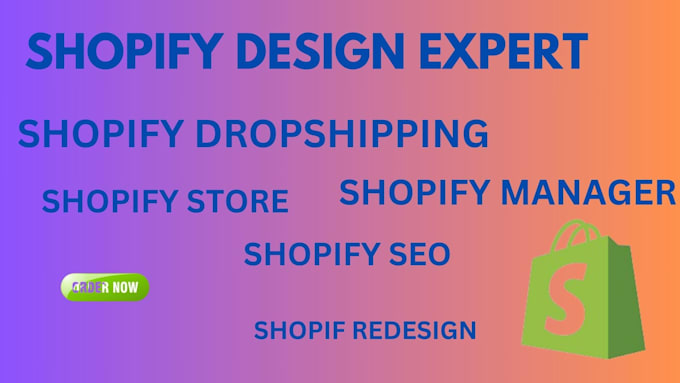 Gig Preview - Do shopify design and redesign for your website and help you to manage it