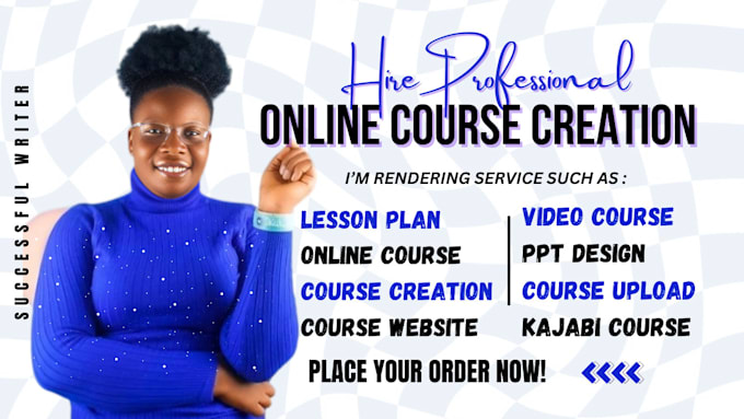 Gig Preview - Create kajabi online course, ebook online course lesson plan, masterclass course