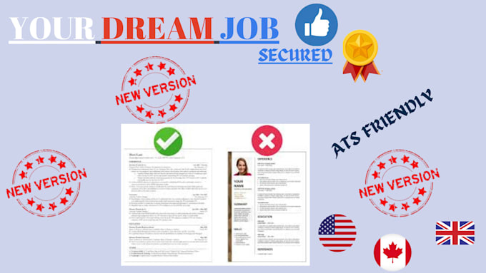 Gig Preview - Design an ats friendly CV, federal resume and cover letter that gets interviews