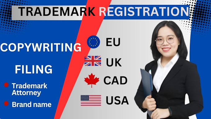 Gig Preview - Do trademark registration USA,UK, eu or canada and search