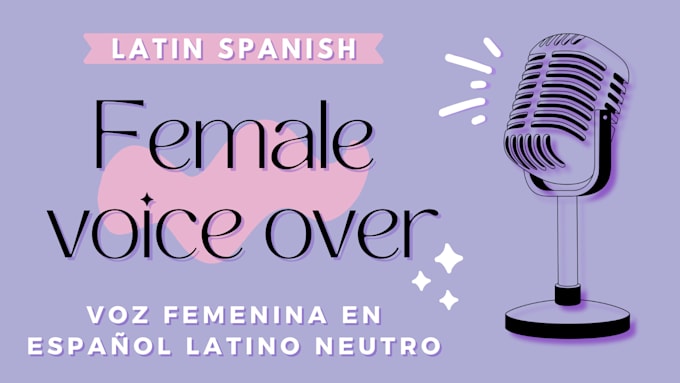 Bestseller - record a female voice over in latin spanish