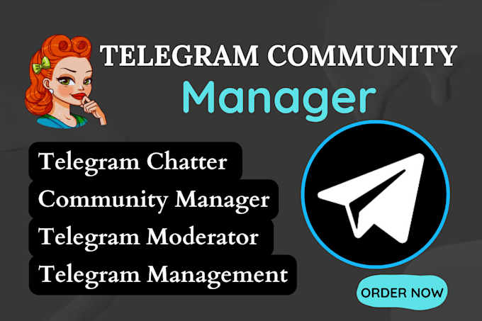 Gig Preview - Be your telegram community manager or moderator with 10 chatter