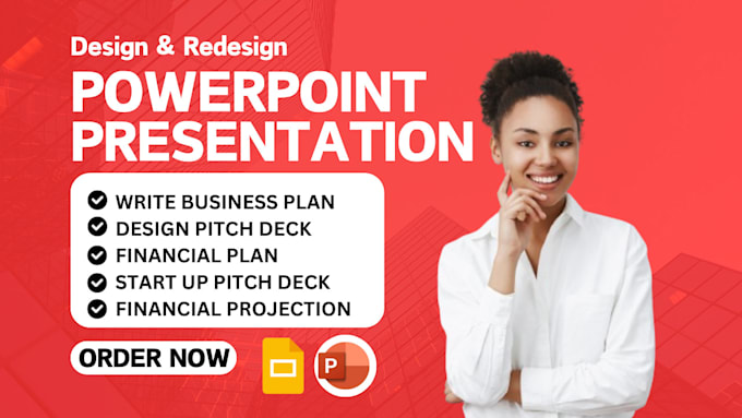 Gig Preview - Write investor ready pitch deck design financial projection financial forecast