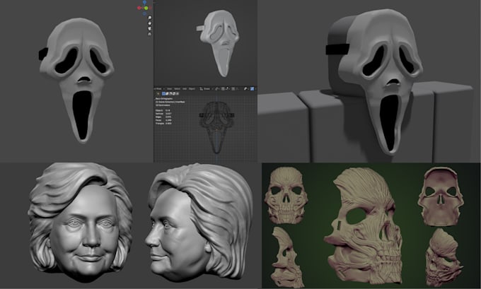 Gig Preview - 3d miniature warhammer dnd toys figurine 3d sculpt 3d head bust face