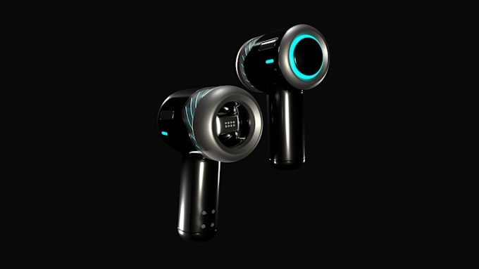 Gig Preview - 3d earbuds animation 3d gadget design 3d product video ads