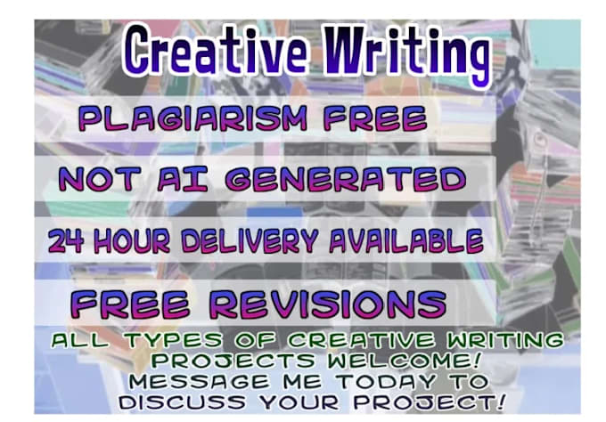 Gig Preview - Creative writing, content writing, articles, and other creative work