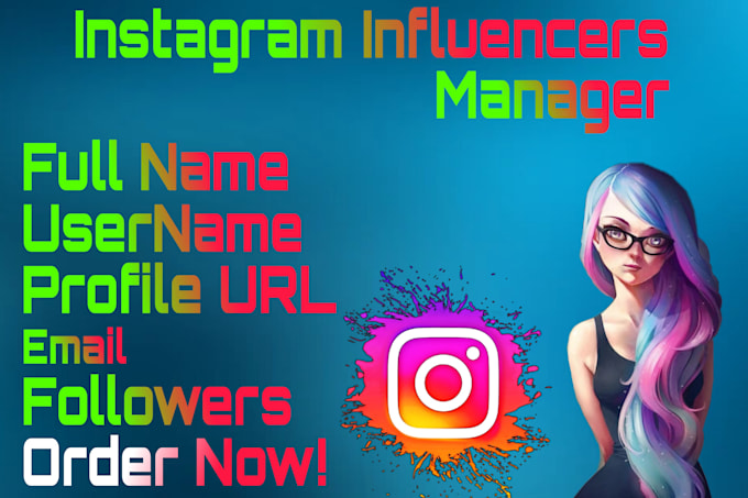 Gig Preview - Find instagram influencer and research instagram influencer list