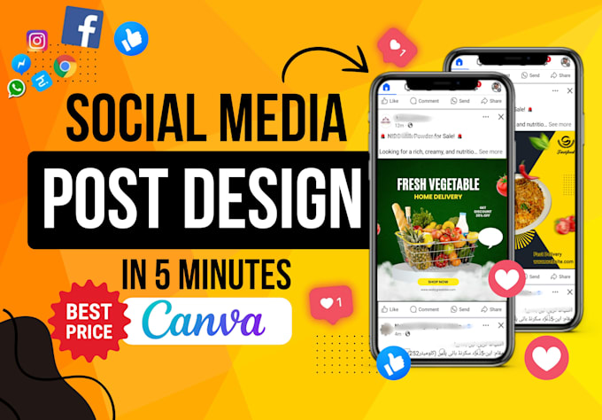 Gig Preview - Social media post and canva templete design