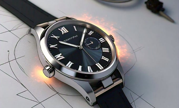 Gig Preview - Do 3d watch animation 3d watch model cgi watch design wristwatch animation