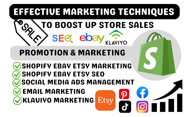 Gig Preview - Promote shopify etsy store marketing promotion boost shopify etsy sales traffic