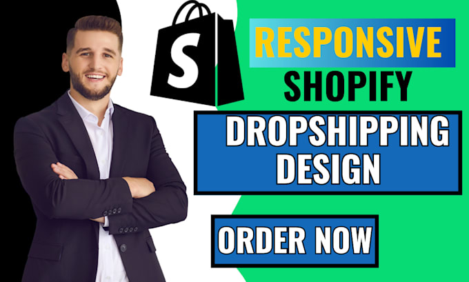 Gig Preview - Design redesign shopify website shopify dropshipping store shopify website