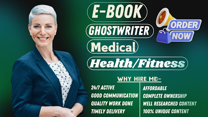 Bestseller - be your ebook writer as a ebook ghostwriter on medical ebook, health and fitness