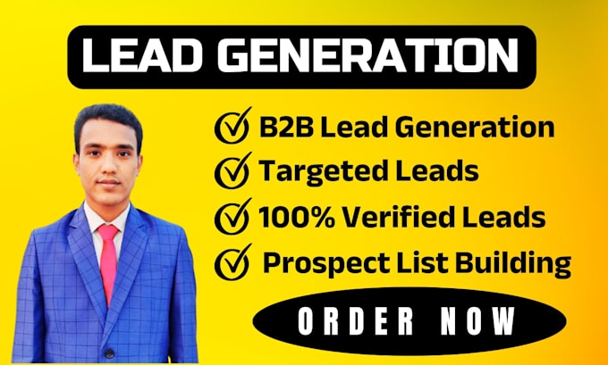 Gig Preview - Do b2b lead generation for grow your business