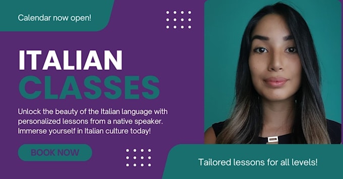 Gig Preview - Teach you italian through tailored lessons, for all levels