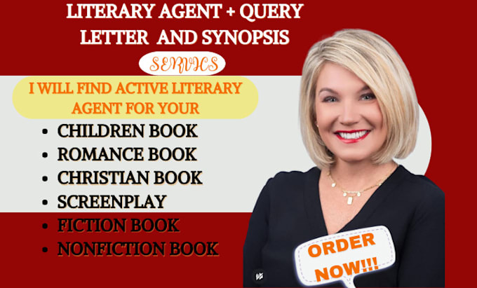 Gig Preview - Find best top and active literary agent for your children book, screenplay, book