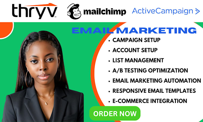 Gig Preview - Setup thryv CRM workflow mailchimp email marketing activecampaign automation