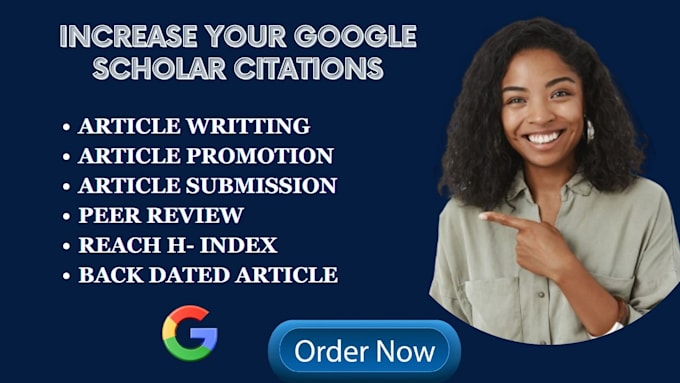 Gig Preview - Increase your google scholar citation in a peer reviewed index journal