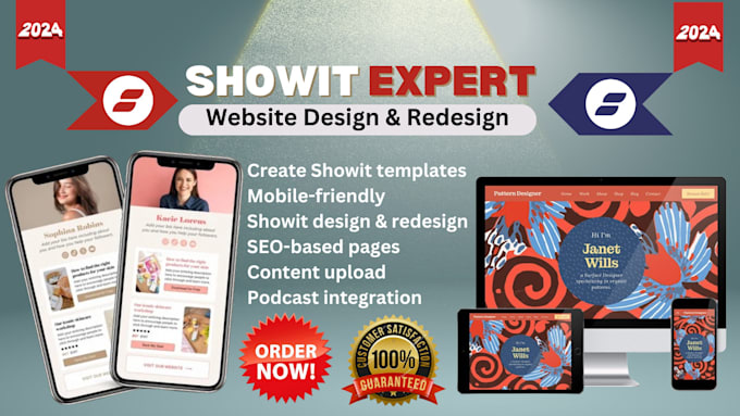 Gig Preview - Design captivating and fully customized showit website, redesign showit template