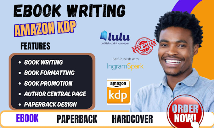 Gig Preview - Do ebook writing ghost book writing ghostwriting be your ebook ghostwriter