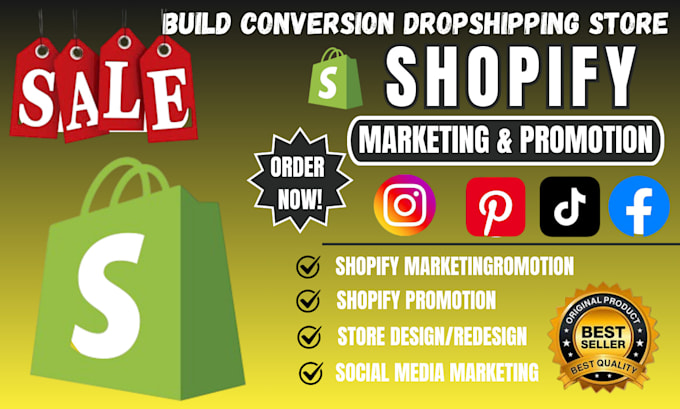 Gig Preview - Boost shopify marketing, shopify promotion to increase shopify ecommerce sales