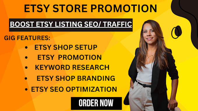 Gig Preview - Do etsy store promotion, boost shopify sales,  etsy promotion, etsy traffic