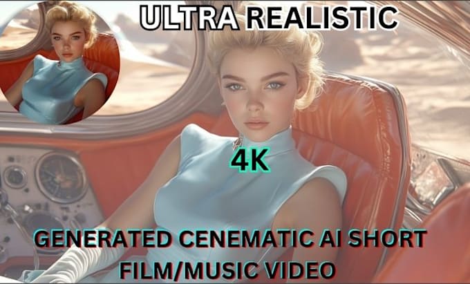 Gig Preview - Create an epic realistic 4k ai short film 3d movie trailer ai art promo video