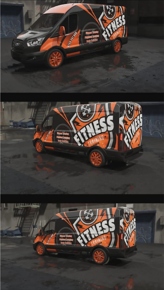 Gig Preview - Design a attractive car wrap, van wrap, truck wrap or any vehicle wrap