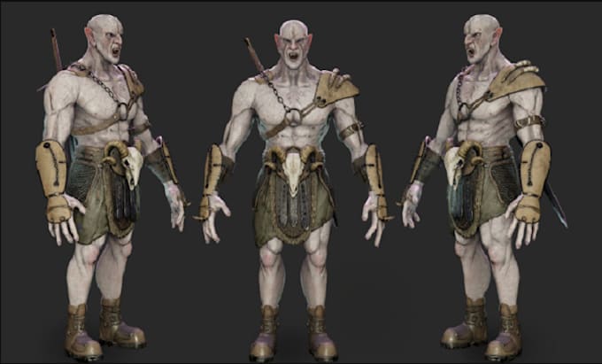 Gig Preview - Model medieval 3d meta human model and 3d game character ready for use, blender