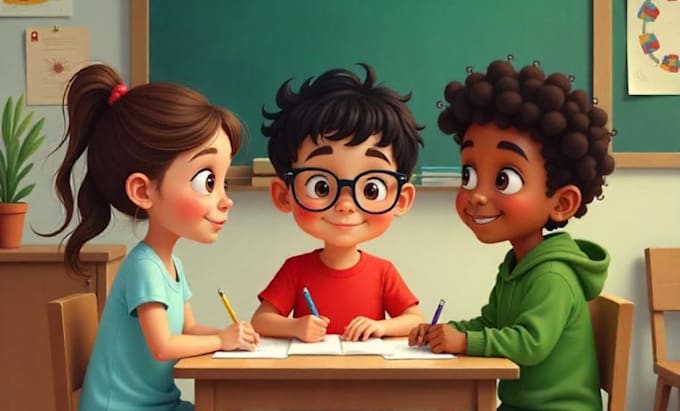 Gig Preview - Create children book,draw 2d 3d kid illustrations for kid story,poem,kindle book