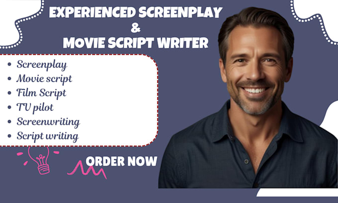 Gig Preview - Be screenplay, movie script, film script writer, do screenwriting script writing