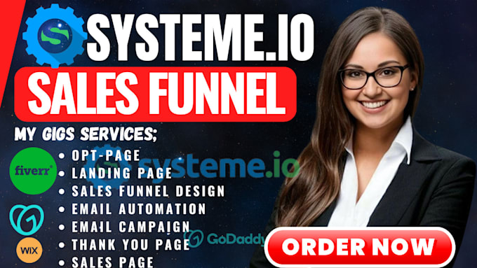 Gig Preview - Do systeme io sales funnel, systeme io sales funnel for systeme io , systeme io