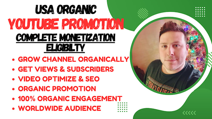 Gig Preview - Do USA superfast organic youtube channel promotion for monetization