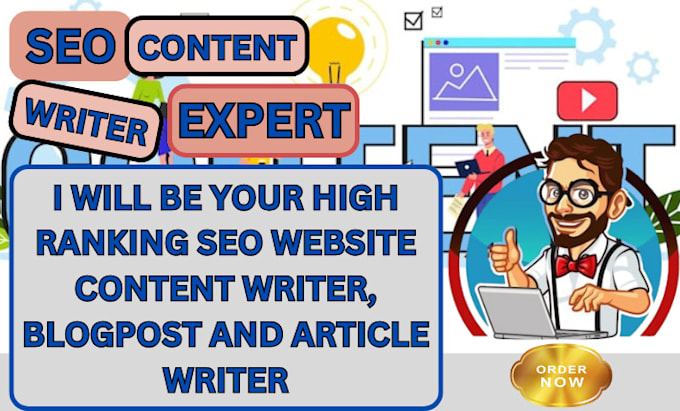 Gig Preview - Be your high ranking SEO website content writer, blogpost, and article writer