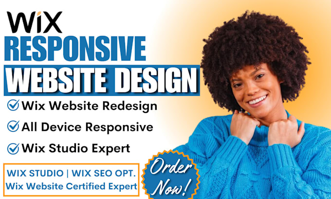 Gig Preview - Responsive wix website redesign wix studio expert wix developer wix website seo