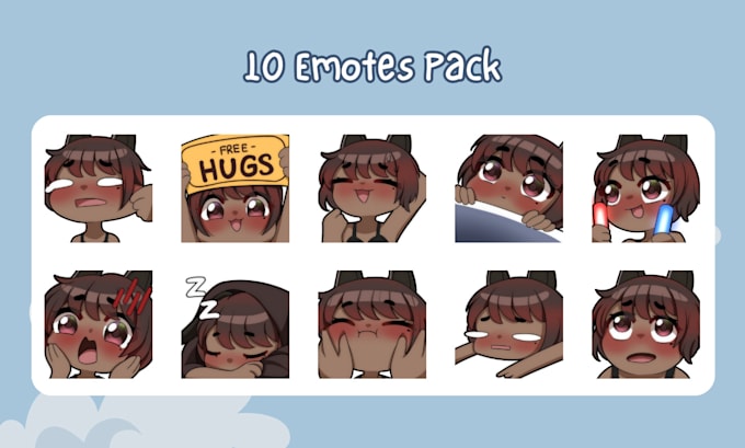 Gig Preview - Draw you cute emote for streaming