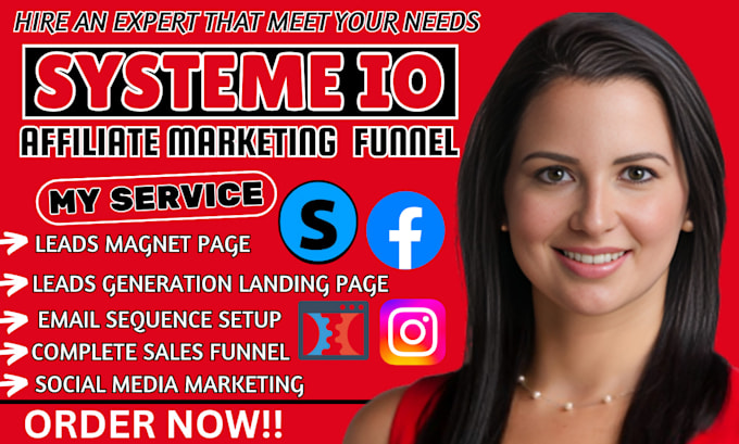 Gig Preview - Do systeme io, affiliate marketing digistore24 funnel, systeme io sales funnel