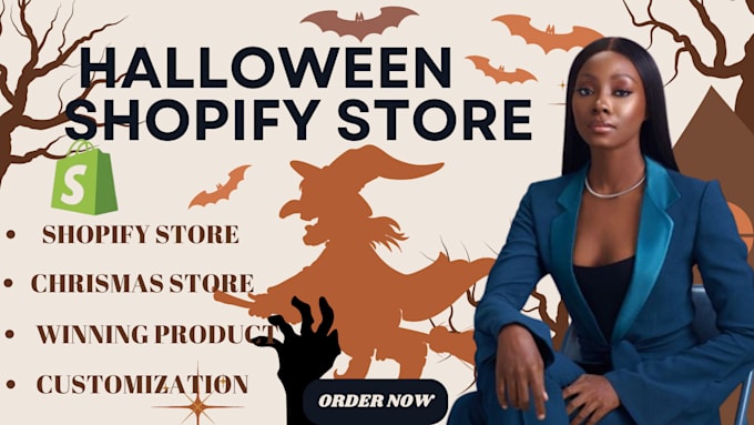 Gig Preview - Create halloween shopify store christmas dropshipping store