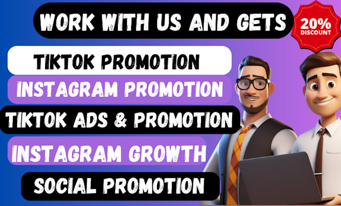 Gig Preview - Organically grow and promote your tiktok and instagram account