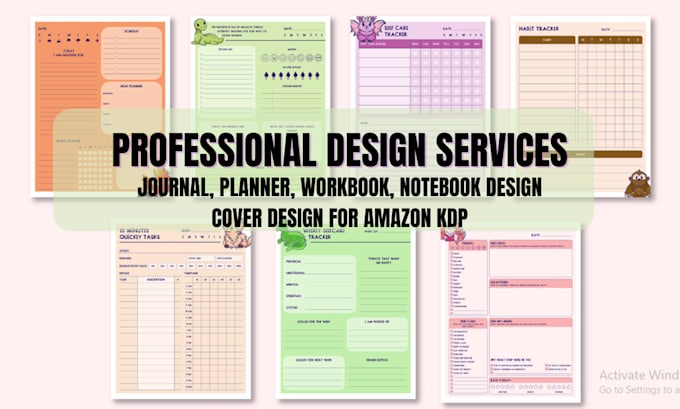 Bestseller - design quality journal, calendar, planner, workbook, cover design for amazon KDP