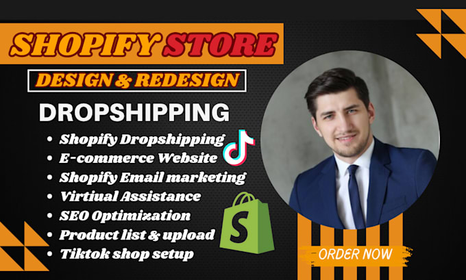 Gig Preview - Build shopify store auto ds to amazon dropshipping store virtual assistance SEO