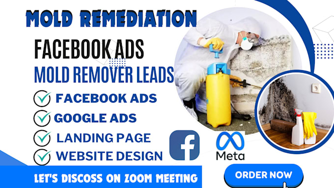 Gig Preview - Generate quality mold remediation leads via fb ads mold removal landing page web