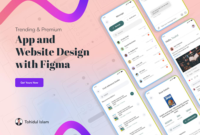 Gig Preview - Design professional apps and websites using figma