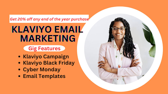 Gig Preview - Audit klaviyo black friday flow cyber monday template design campaigns