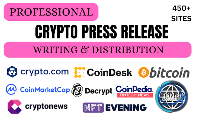 Gig Preview - Write press release for crypto blockchain nft and distribute to crypto news site