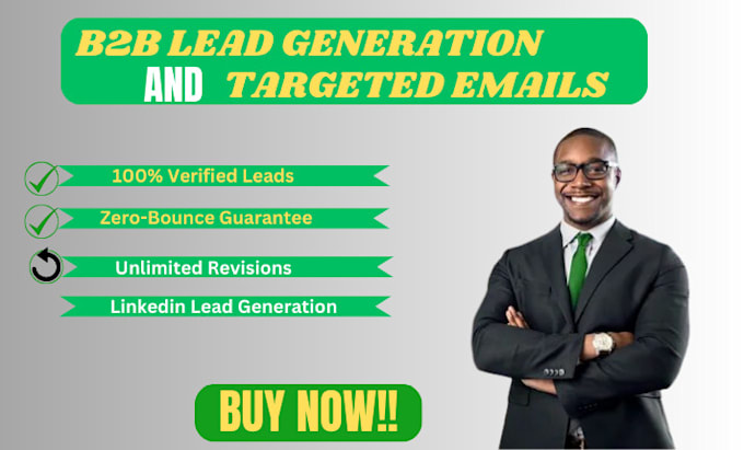 Gig Preview - Provide b2b lead generation for any industry