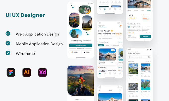 Gig Preview - Design custom UI UX for both websites and mobile application